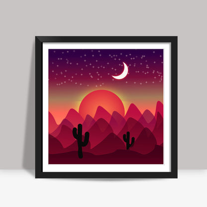 Beautiful Starry Night Square Art Prints