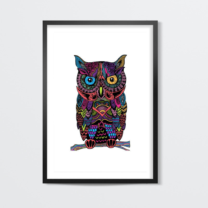 Aztec owl color Wall Art