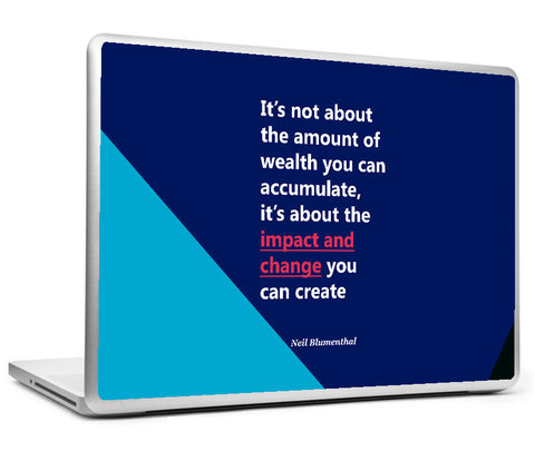 Laptop Skins, Neil Blumenthal impact - Startup Quote Laptop Skin, - PosterGully