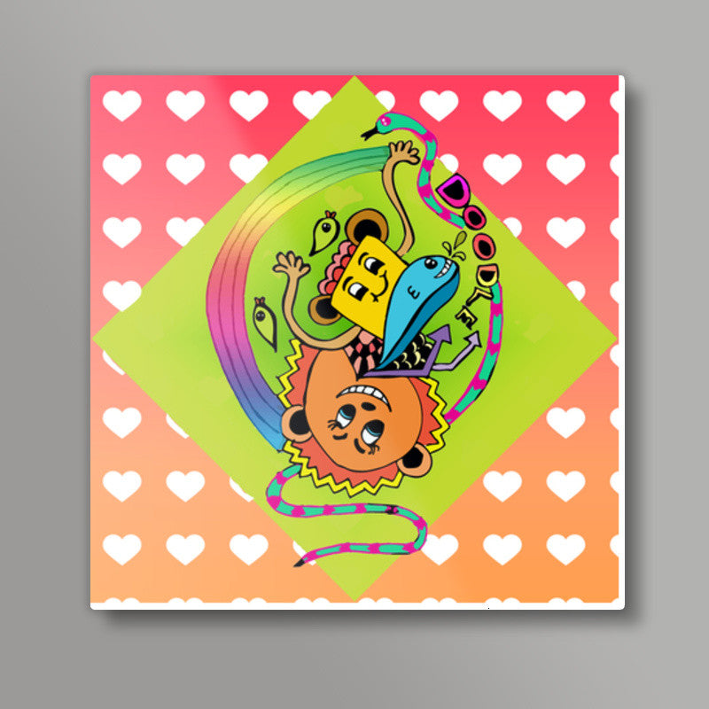 Doodle Luv Square Art Prints
