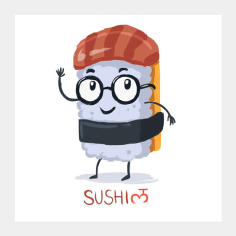 Susheel Sushi Square Art Prints PosterGully Specials