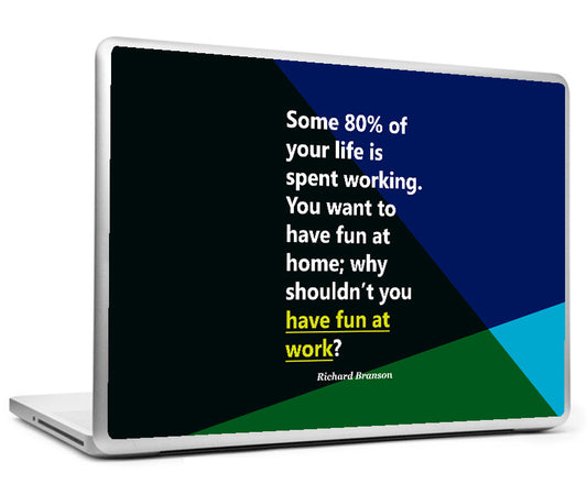 Laptop Skins, Richard Branson - Fun - Startup Quote Laptop Skin, - PosterGully