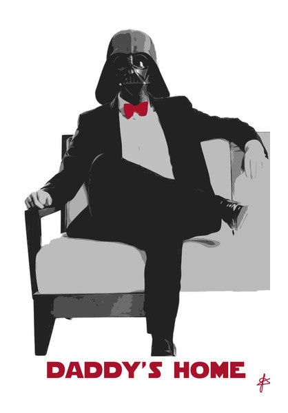 Darth Daddy Vader Abstract Wall Art