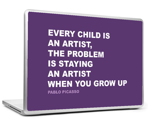 Laptop Skins, Artist Pablo Picasso Creativity Quote Laptop Skin, - PosterGully