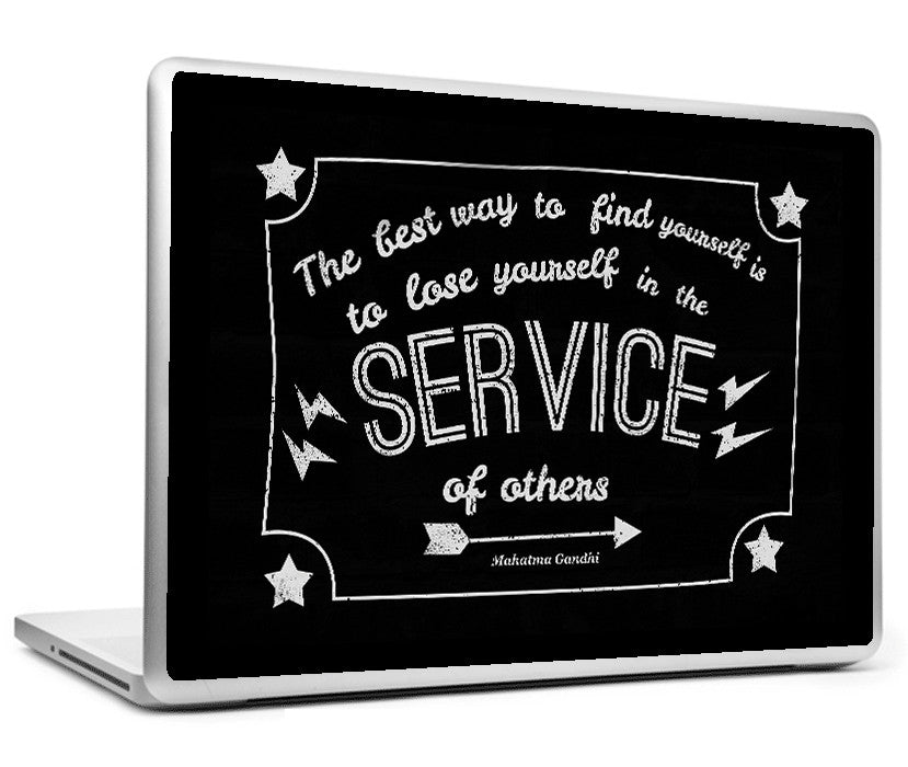 Laptop Skins, Mahatma Gandhi Quote - Service Laptop Skin, - PosterGully