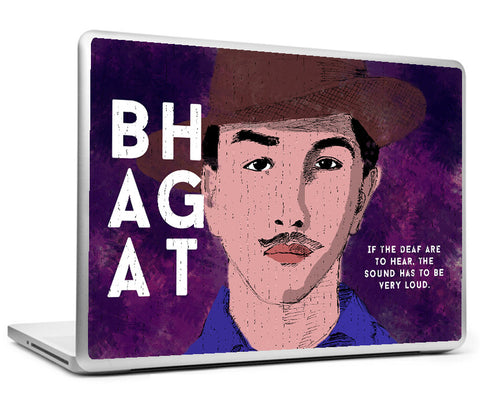 Laptop Skins, Bhagat Singh - Quote - Loud Laptop Skin, - PosterGully