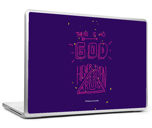 Laptop Skins, Mahatma Gandhi Quote - Higher Than Truth Laptop Skin, - PosterGully