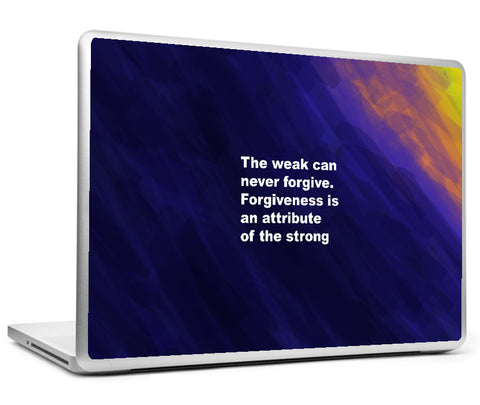 Laptop Skins, Mahatma Gandhi Quote - Forgiveness Laptop Skin, - PosterGully