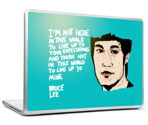 Laptop Skins, Bruce Lee - Expectations - Quote Laptop Skin, - PosterGully