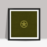 army brave star Square Art Prints