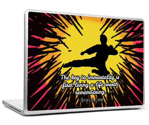 Laptop Skins, Bruce Lee - Immortality - Quote Laptop Skin, - PosterGully