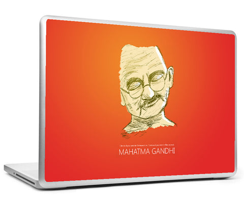Laptop Skins, Mahatma Gandhi - Live As If - Quote Laptop Skin, - PosterGully