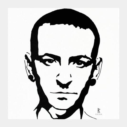 PosterGully Specials, Chester Bennington Ink Square Art Prints