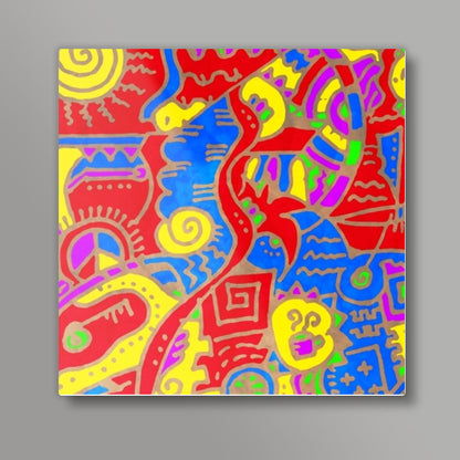 Funky Zenscrawl Square Art Prints