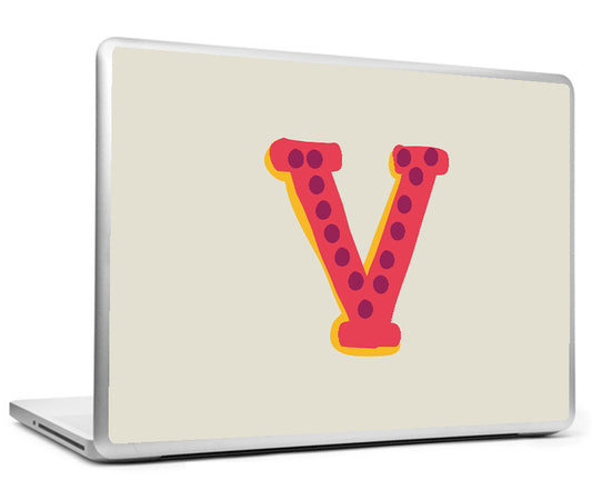 Laptop Skins, V - Alphabets Laptop Skin, - PosterGully