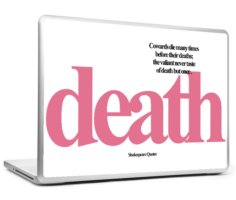 Laptop Skins, Cowards Shakespeare Quotes Laptop Skin, - PosterGully