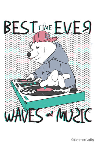 Cool Bear Music Waves Artwork