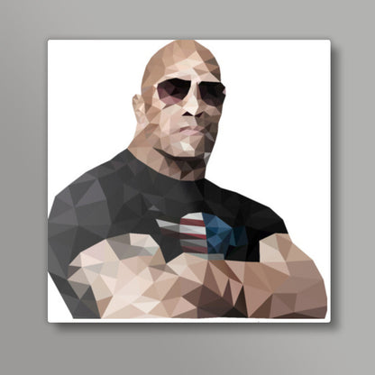 Dwayne The Rock Johnson Square Art | Gagandeep Singh