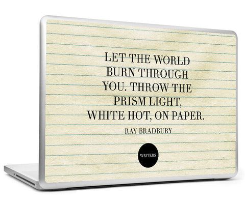 Laptop Skins, Prism Quote - Ray Bradbury #writers Laptop Skin, - PosterGully