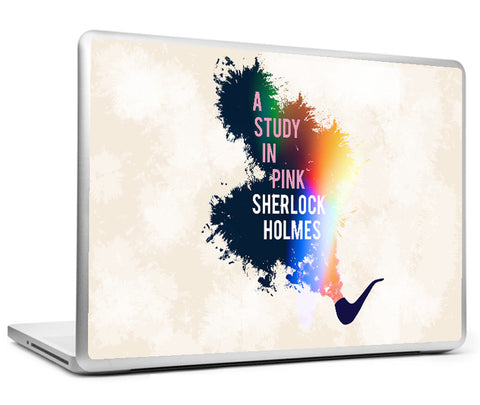 Laptop Skins, Sherlock Holmes - Quote - Study In Pink Laptop Skin, - PosterGully