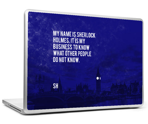 Laptop Skins, Sherlock Holmes - Quote - My Business Laptop Skin, - PosterGully