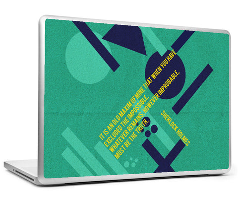 Laptop Skins, Sherlock Holmes - Quote - Truth Remains Laptop Skin, - PosterGully
