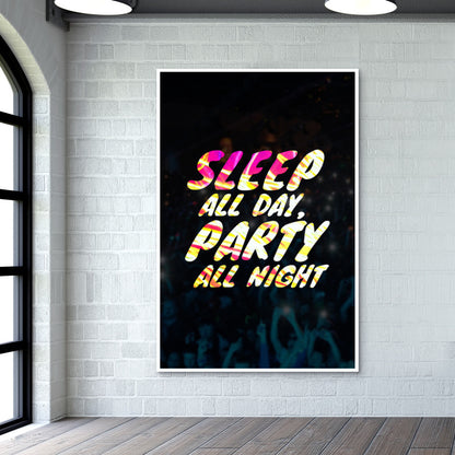 sleep all day Wall Art