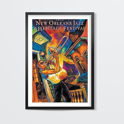 Original New Oreleans Jazz Fest Music Poster Wall Art