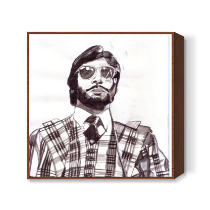 Bollywood superstar Amitabh Bachchan emerges strongest when he is pushed to the wall Square Art Prints