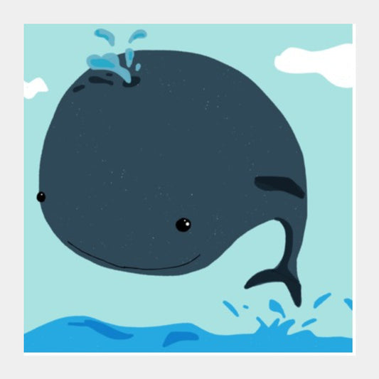 Square Art Prints, Whale I love you Square Art