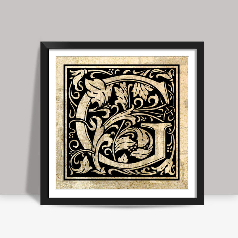 Ornate G Square Art Prints