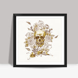 Skulls and Roses Square Art Prints