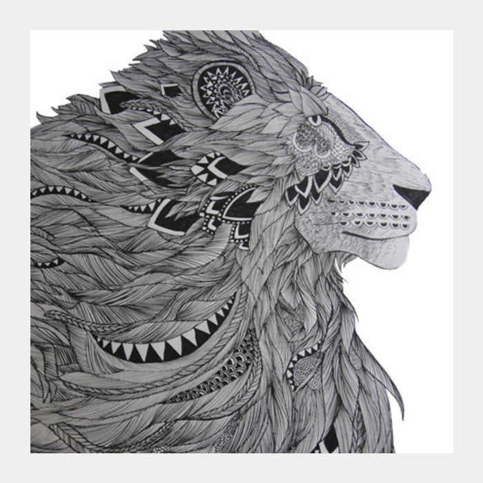 Square Art Prints, He isnt a tame lion Square Art Prints