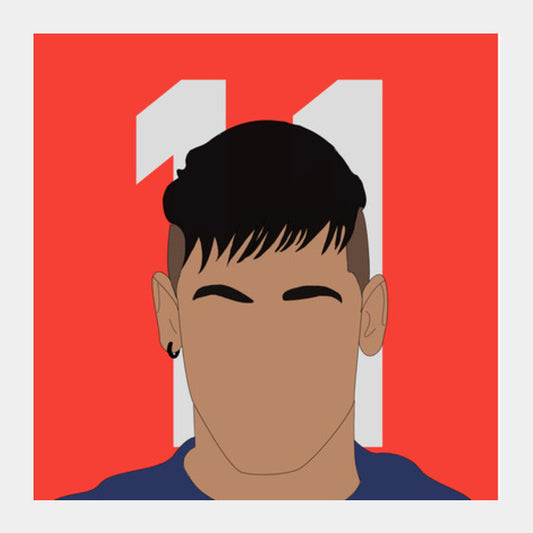 Neymar Jr. 11 | Barcelona | Football Square Art Prints