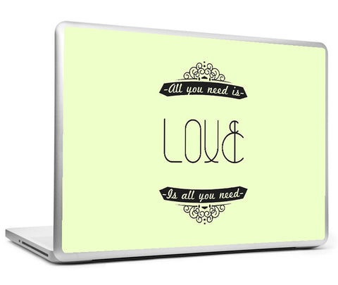 Laptop Skins, Love All You Need By Archana Laptop Skin, - PosterGully