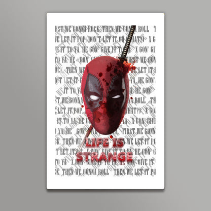 Deadpool s Life is strange Wall Art
