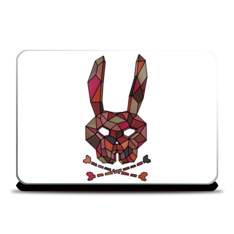 Mesh Bunny Skull (White BG) Laptop Skins
