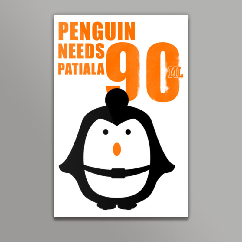 Penguin Needs Patiala 90ML Wall Art