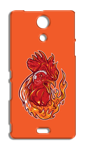 Rooster On Fire Sony Xperia ZR Cases