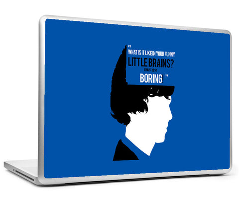 Laptop Skins, Sherlock Holmes Funny Little Brains Laptop Skin, - PosterGully