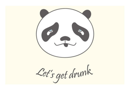 Drunk Panda Art PosterGully Specials