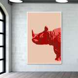 Abstract Rhino Wall Art