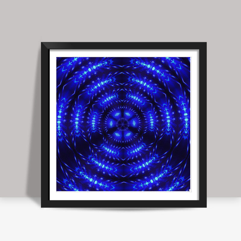 Abstract Fractal Decorative Radial Digital Art Background Square Art Prints