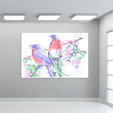 2 Colorful Birds Wall Art