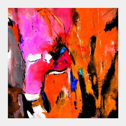 abstract 88pink Square Art Prints