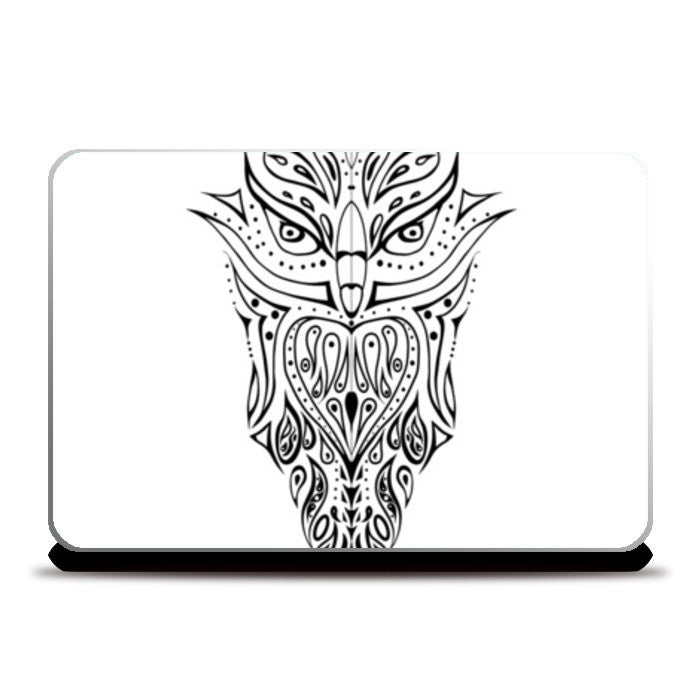 owl illustration hand drawn art Laptop Skins