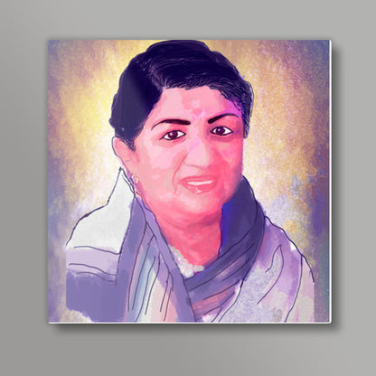 Lata Mangeshkar - Rangeela Re Square Art Prints