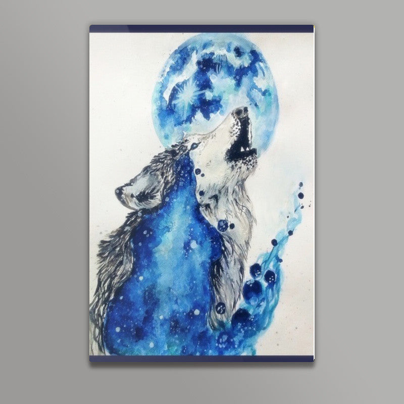 Blue Wolf Wall Art