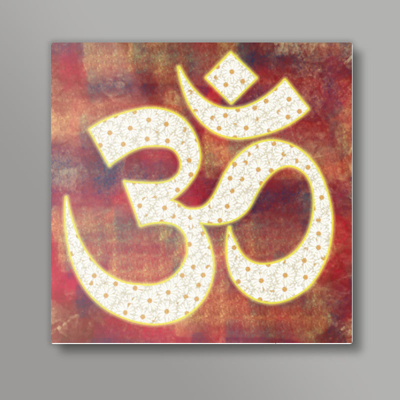 Om Textured Square Artwork