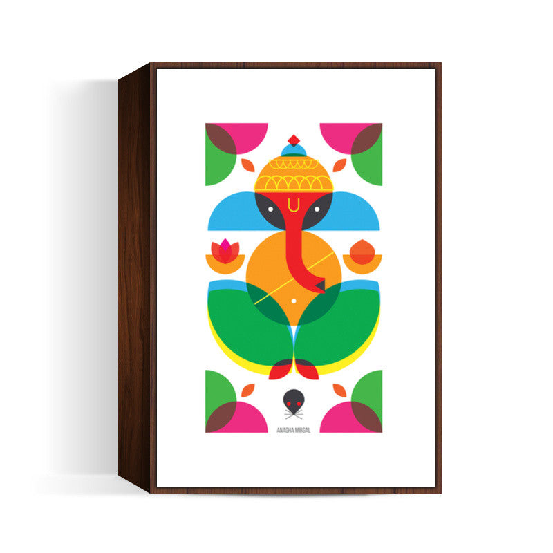 Geometric Ganesha Wall Art